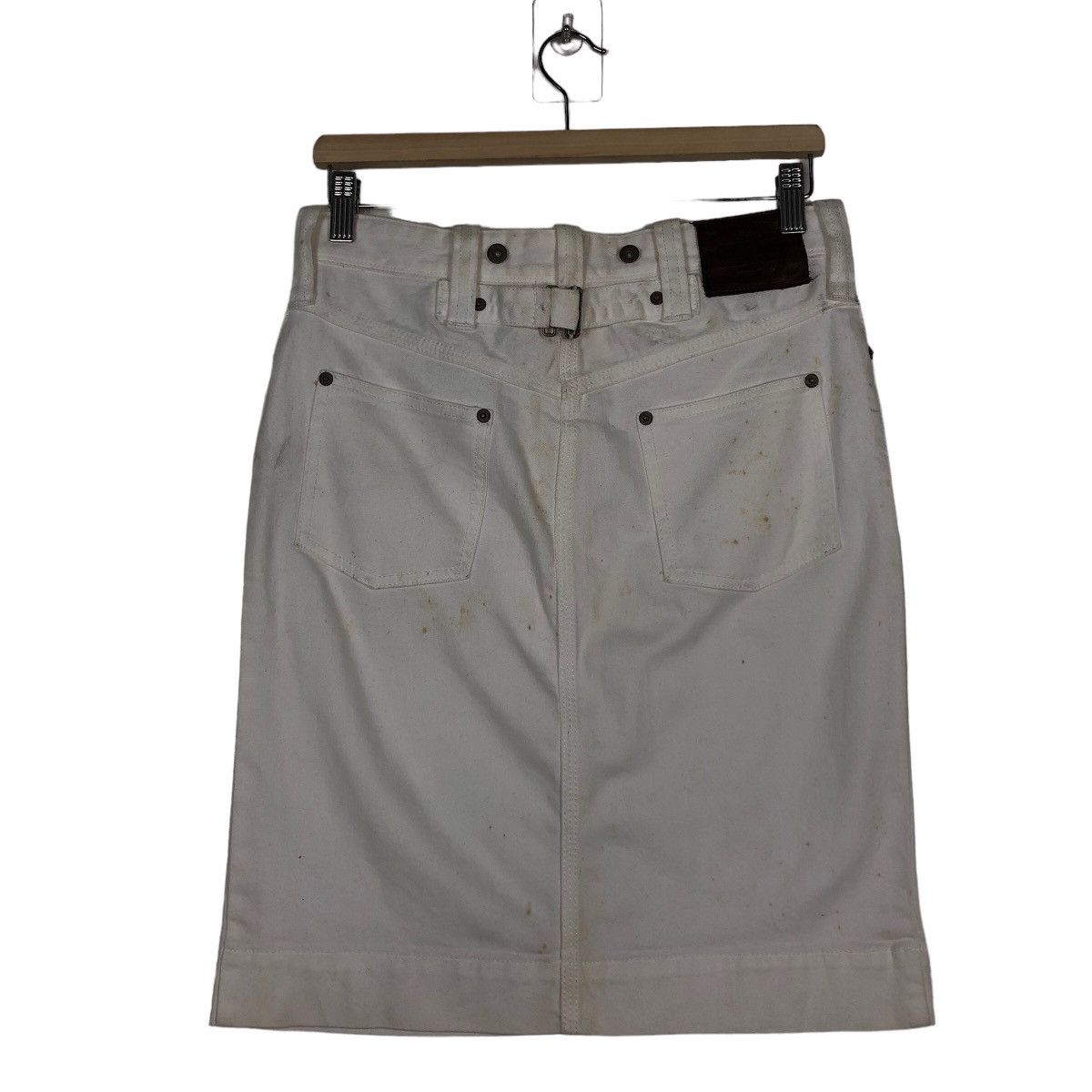 Polo Ralph Lauren 🔥Denim Skirt Ralph Lauren Leather Patch Size 30" / US 8 / IT 44 - 7 Thumbnail