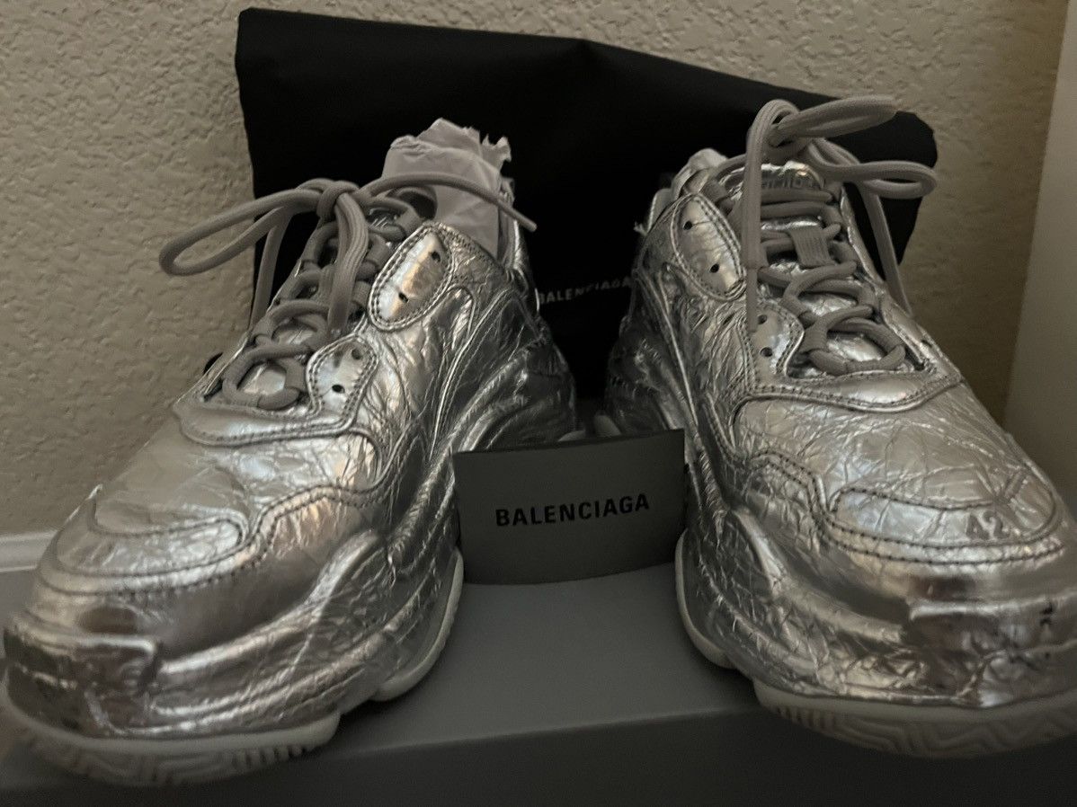 Balenciaga Balenciaga Triple S in Silver Size US 9 / EU 42 - 2 Thumbnail
