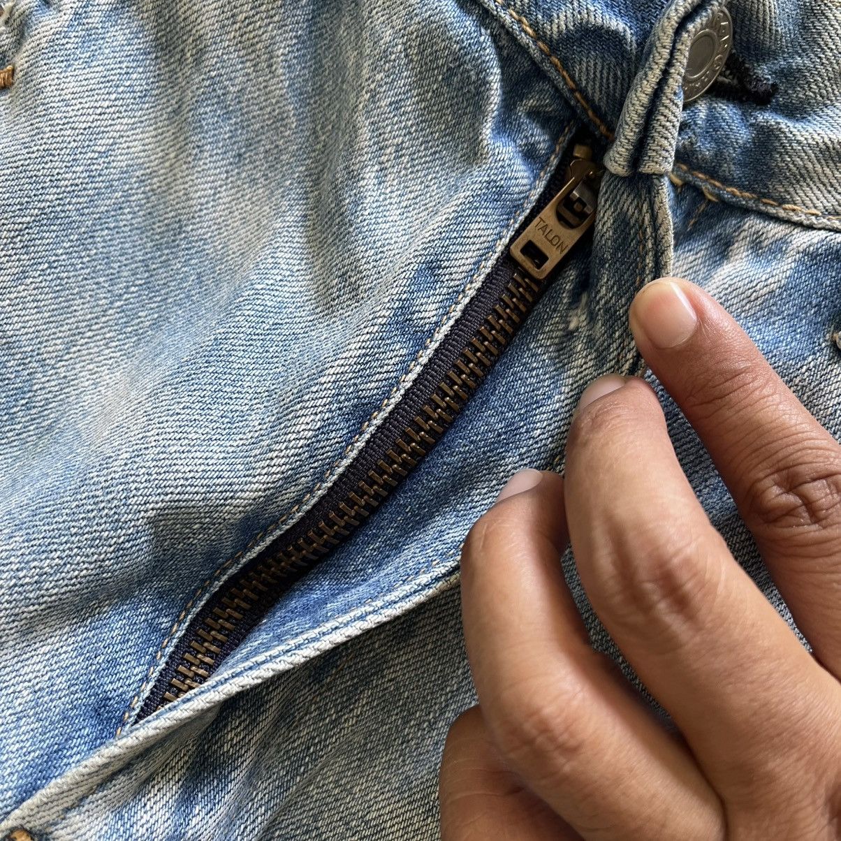 Blue Blue Japan Blue Blue Japan Boro Patchwork Denim – Indigo Repair Jeans Size US 33 - 8 Thumbnail