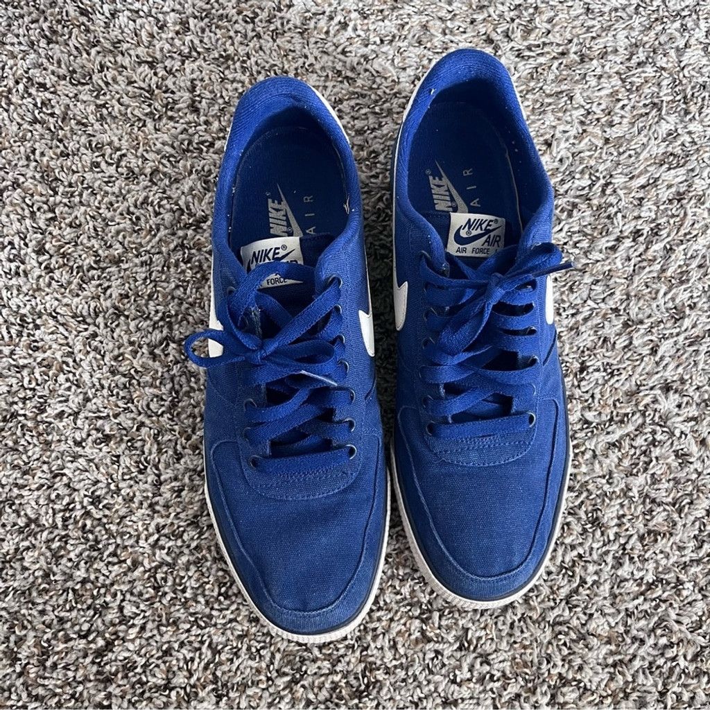 Nike Hyper Blue & White Nike Air Force Fabric Sneakers - Mens 11 Size US 11 / EU 44 - 3 Thumbnail