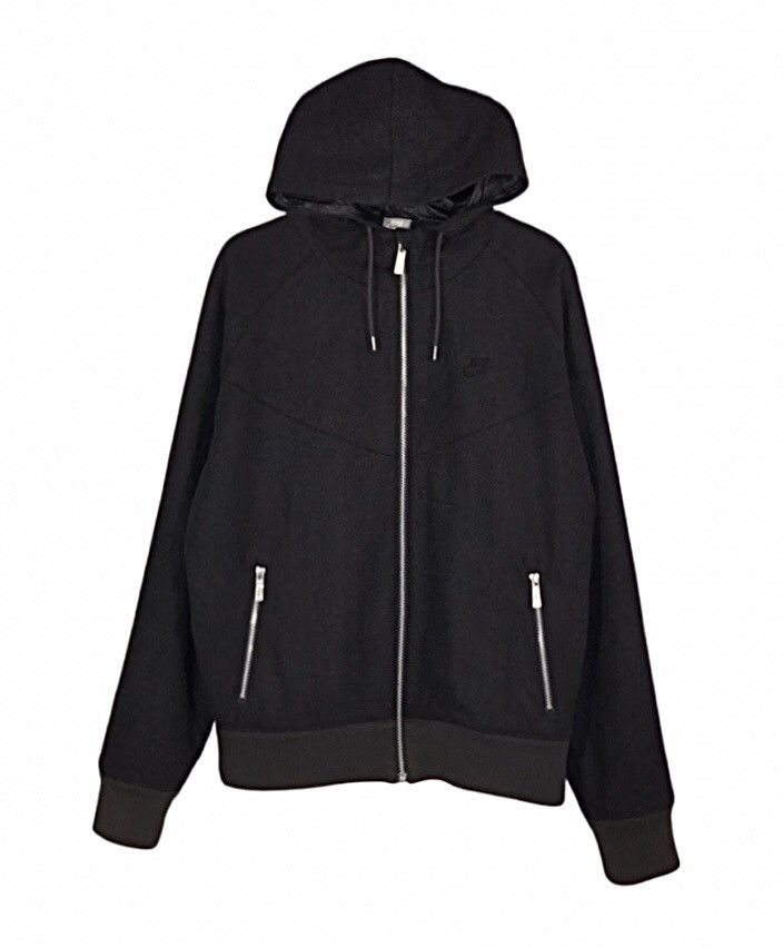 Nike Nike Zip Jacket Wool Hooded Mens Sz S Dark Gray Size US S / EU 44-46 / 1 - 1 Thumbnail
