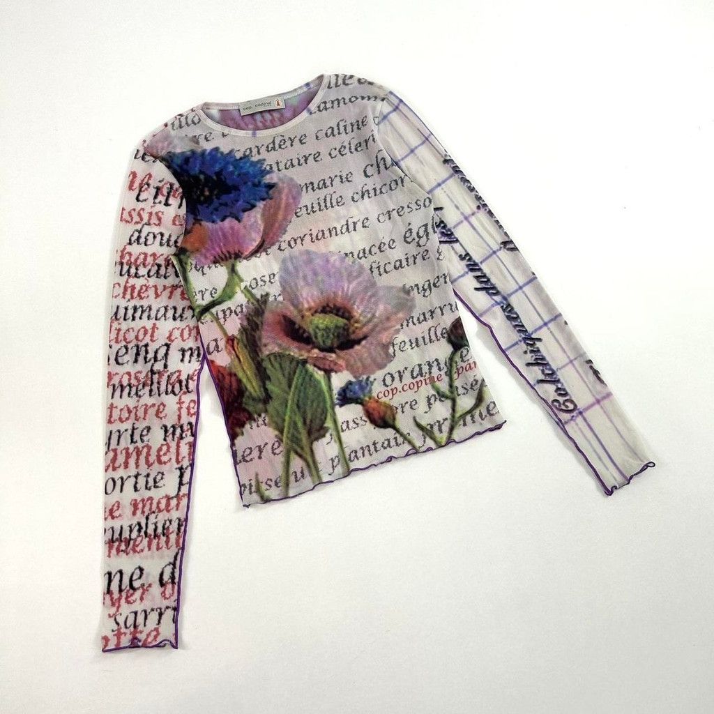 Cop Copine vintage archival Cop Copine white mesh long sleeve top Size S / US 4 / IT 40 - 1 Thumbnail