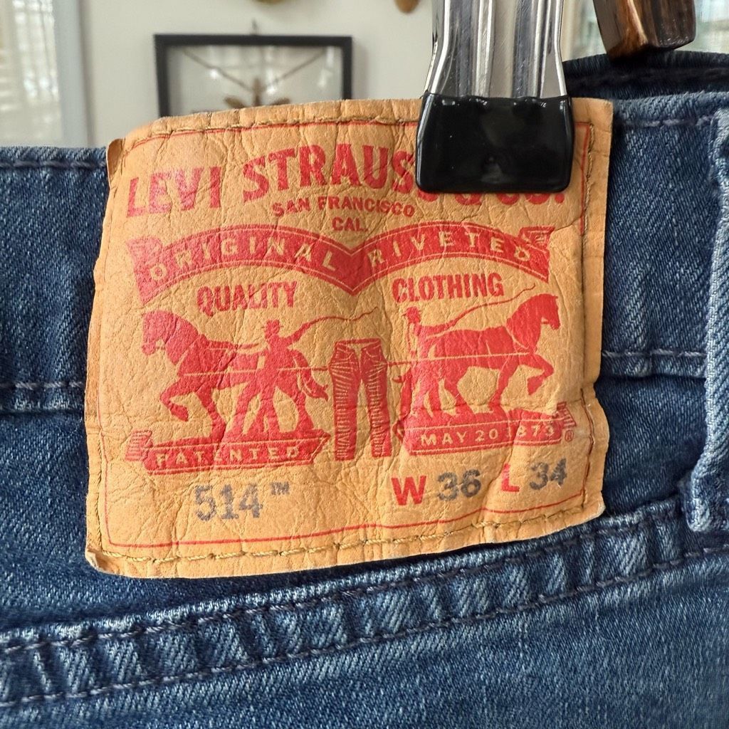 Levi's Levi’s 514 Straight Leg Jeans 36 x 32 Size US 36 / EU 52 - 4 Thumbnail