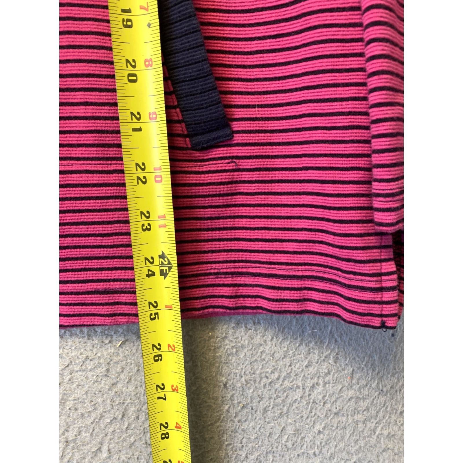 Croft & Barrow Croft Barrow Sweater Womens 1X Magenta Striped Long Sleeve Pullover 56-24 Size XL / US 12-14 / IT 48-50 - 6 Thumbnail