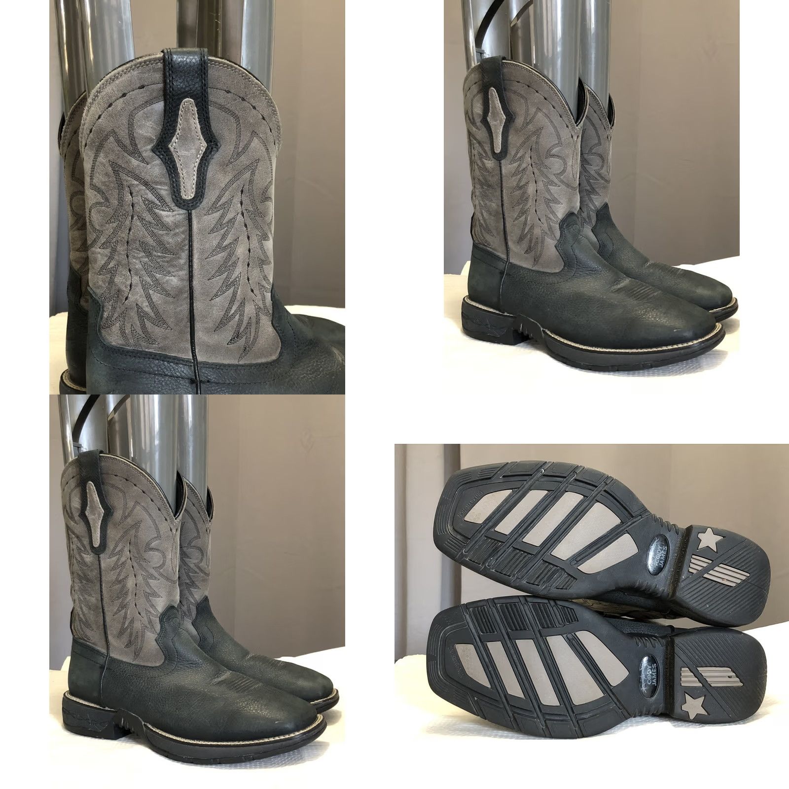 Cody James Cody James Men's Summit Lite Xero Gravity Performance Western Boots Size 9.5D, Black, Leather, Square Toe, Pull On, Boots, Mens Size US 10 / EU 43 - 8 Thumbnail