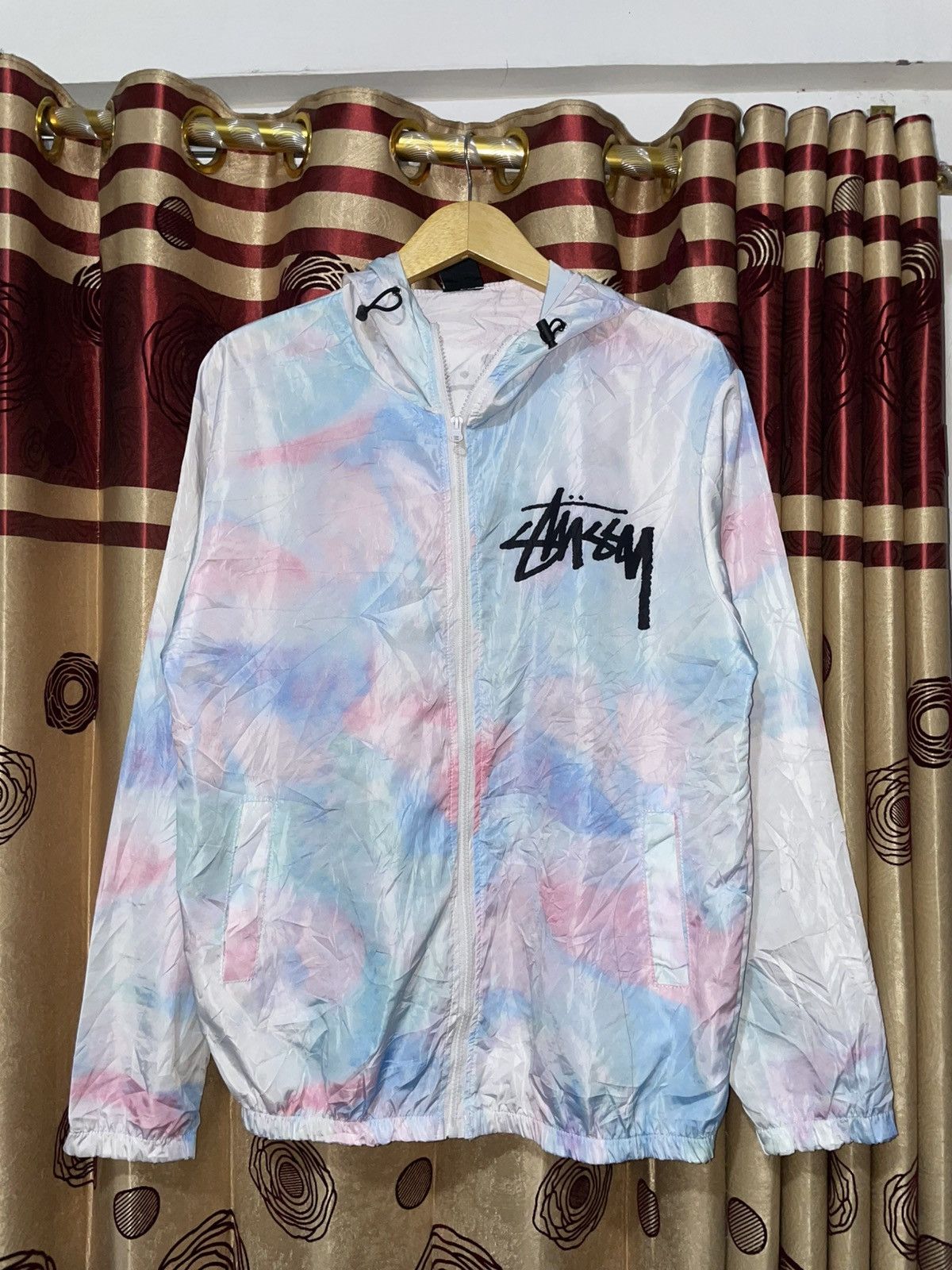 Japanese Brand Stussy Cotton Candy Tie Dye Windbreaker Lightweight Jacket Size US L / EU 52-54 / 3 - 8 Thumbnail