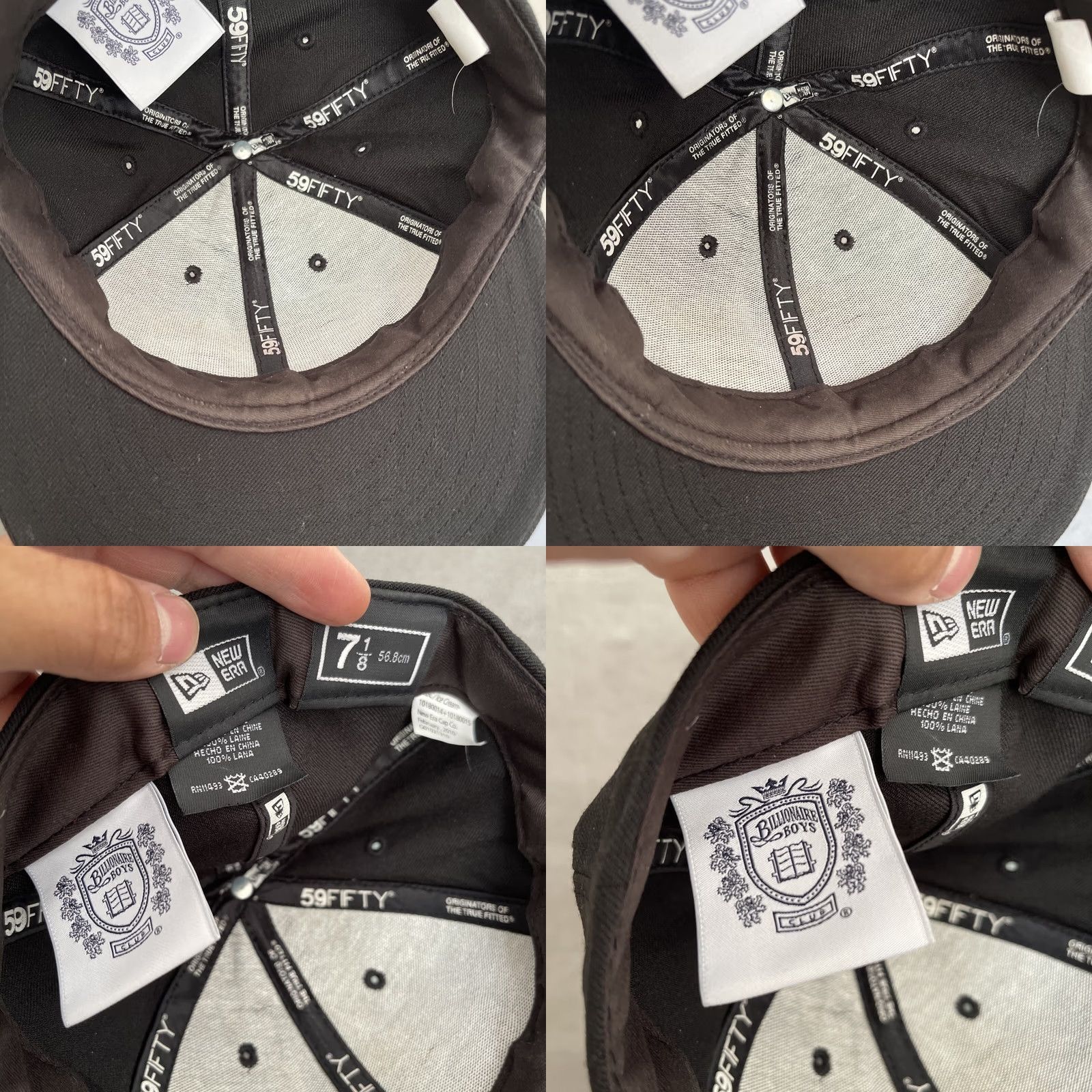 Billionaire Boys Club Billionaire Boys Club New Era Hat Cap Mens 7 1/2 Wool Fitted Streetwear 59FIFTY Black Wool Cap Mens 7 1/2 Baseball Hat Size ONE SIZE - 8 Thumbnail