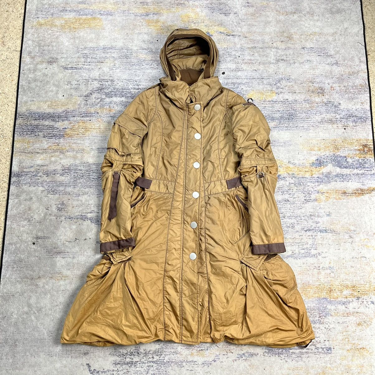 Marithe + Francois Girbaud × Vintage Marithe Francois Girbaud belted cargo bondage coat jacket Size M / US 6-8 / IT 42-44 - 2 Thumbnail