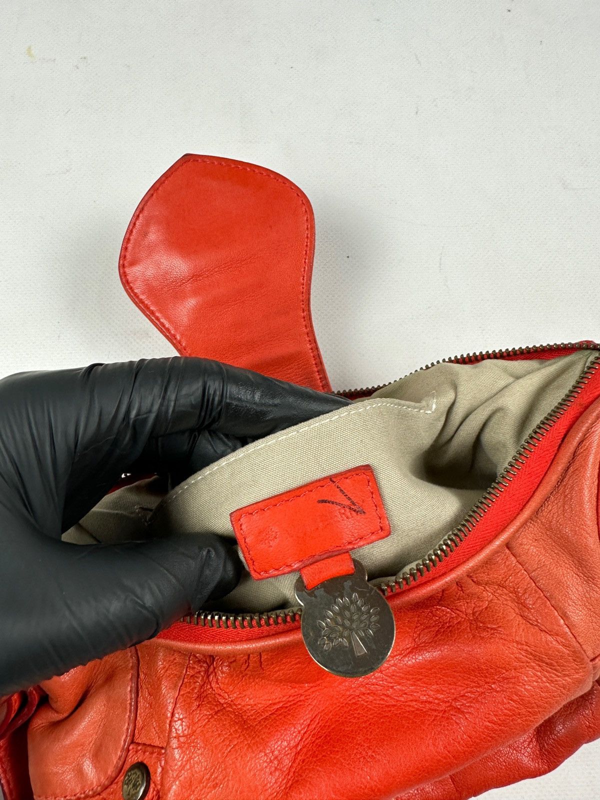 Mulberry Vintage Mulberry Faded Orange Leather Shoulder Bag Handbag Size ONE SIZE - 23 Thumbnail