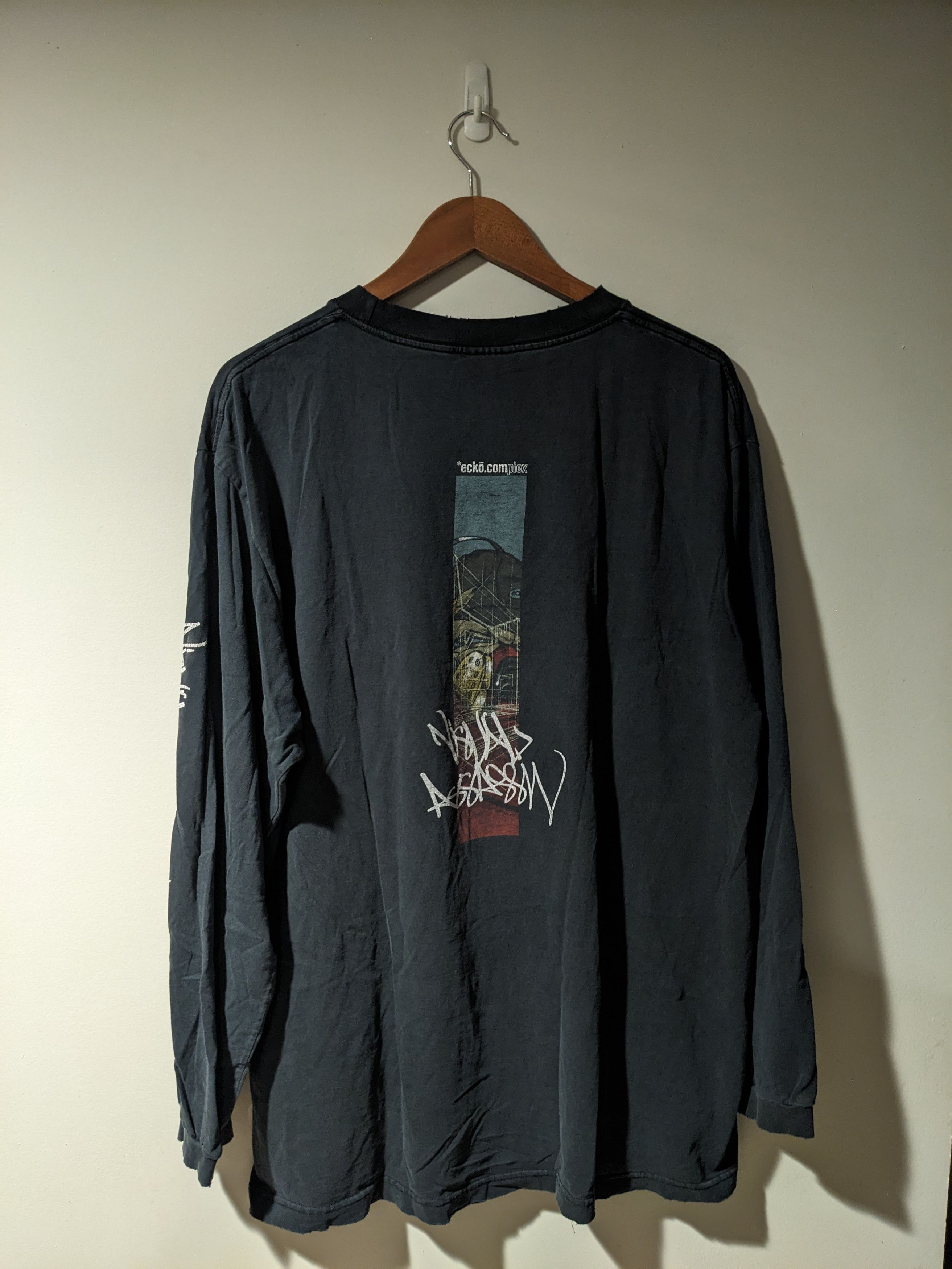 Ecko Unltd. × Vintage Vintage Y2K Ecko Unlimited Graffiti Long-Sleeve T-Shirt Size US XL / EU 56 / 4 - 13 Thumbnail