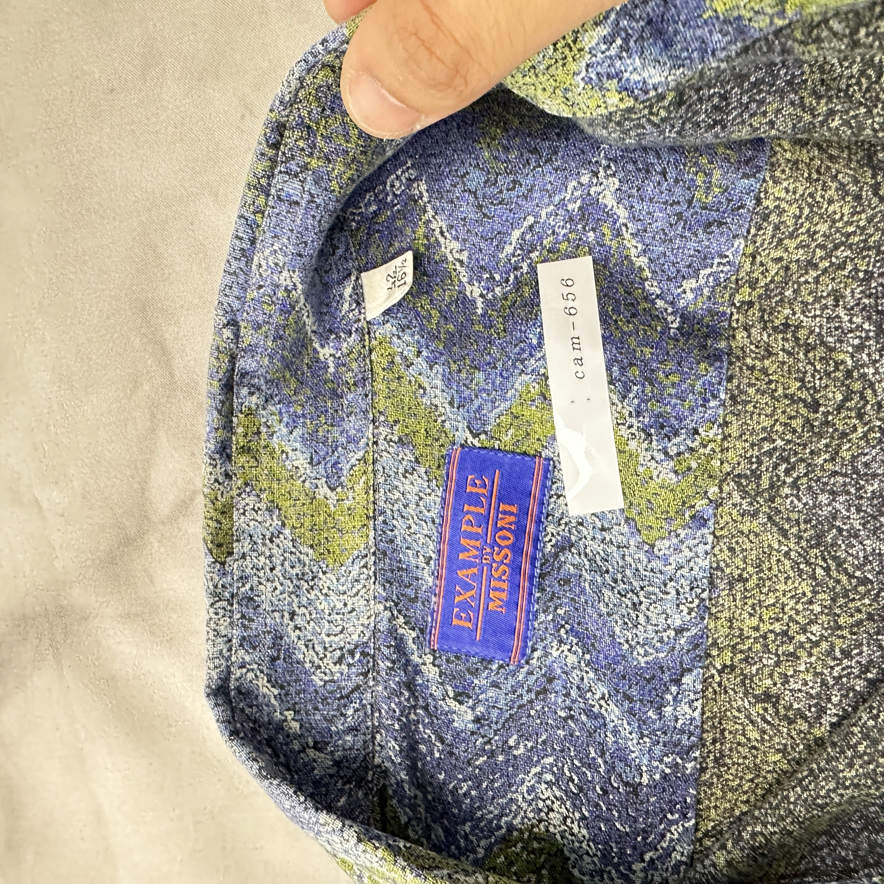 Missoni Camicia Example Missoni Fantasia Verde Blu – L Size US L / EU 52-54 / 3 - 4 Thumbnail