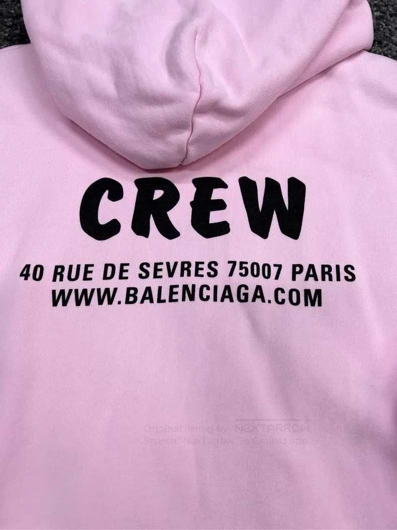 Balenciaga Balenciaga Pink Logo Hoodie Size US S / EU 44-46 / 1 - 4 Thumbnail