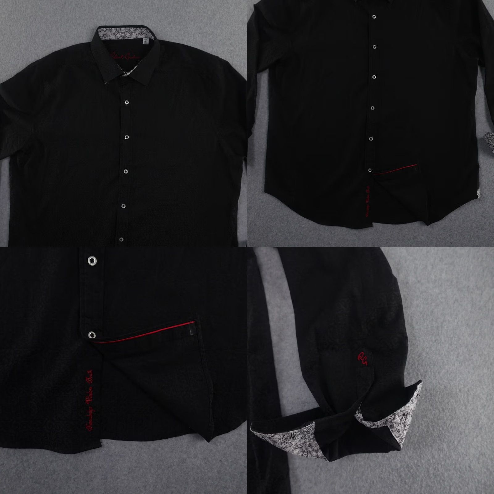Robert Graham Robert Graham Shirt Mens 2XL Paisley Black Long Sleeve Button-Up Size US XXL / EU 58 / 5 - 8 Thumbnail