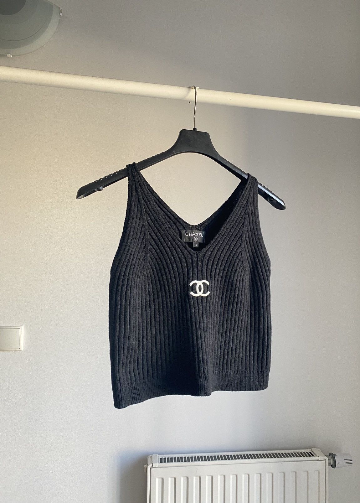 Chanel Chanel Ribbed Knit Tank Top Size M / US 6-8 / IT 42-44 - 1 Thumbnail