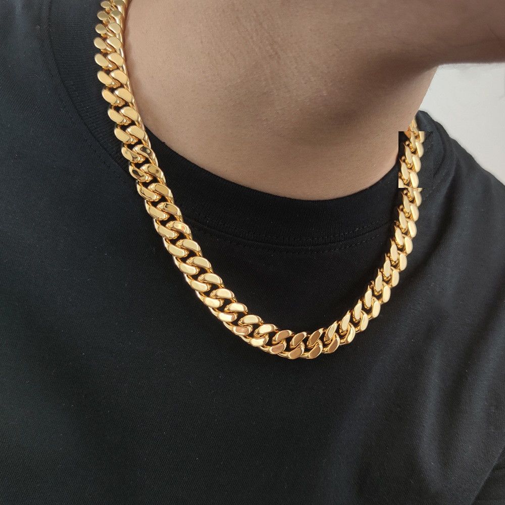 Jewelry Cuban Link Necklace 55-60cm ,8mm Size ONE SIZE - 1 Thumbnail