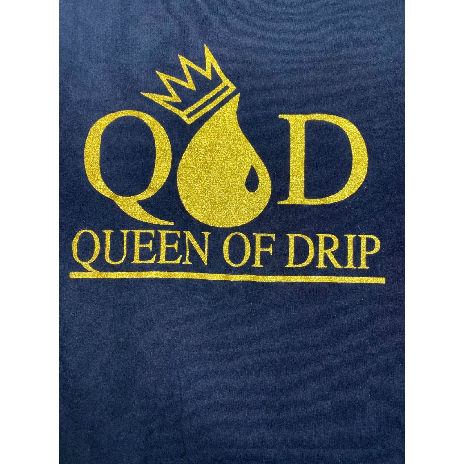 Gildan Gildan Black T-Shirt Queen Of Drip Short Sleeve 100% Cotton Size Small Women Crew Neck Short Sleeve Glitter Queen 2145 Size S / US 4 / IT 40 - 2 Thumbnail