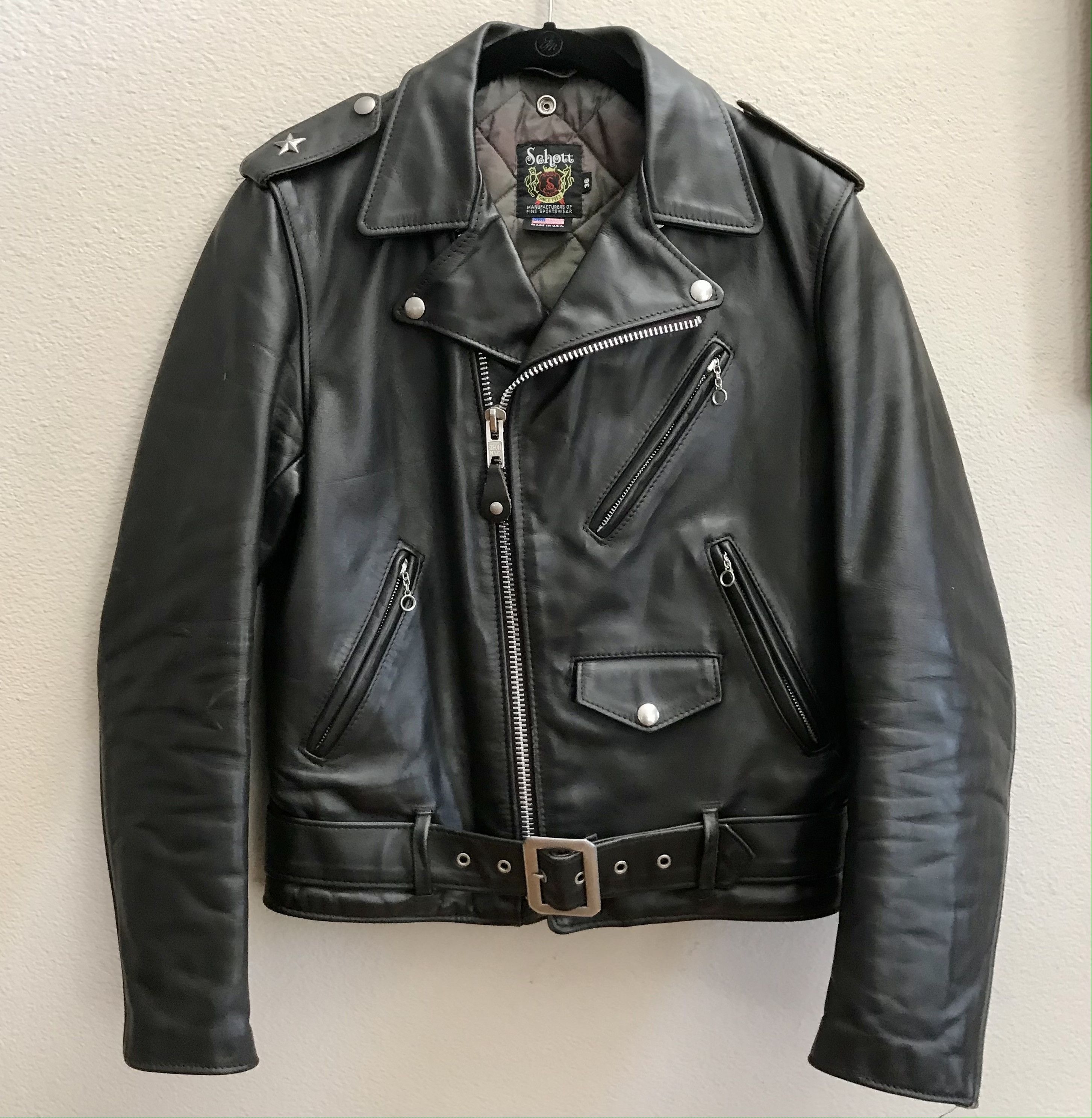 Schott × Vintage Vintage 90s Schott At101 single riders leather