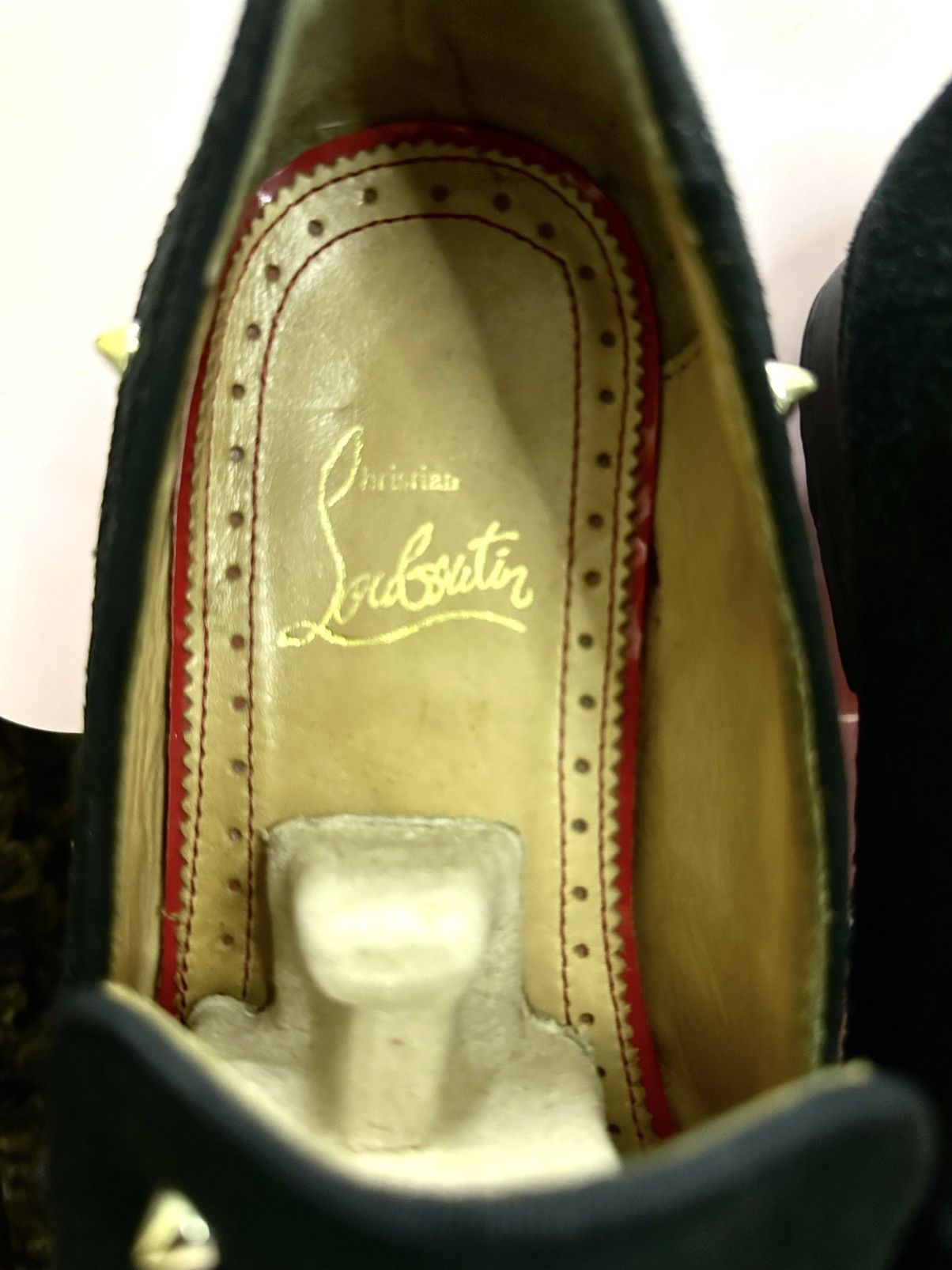 Christian Louboutin Black Suede Christian Louboutin Spikes Slip on Casual Loafer Size US 10 / EU 43 - 16 Thumbnail