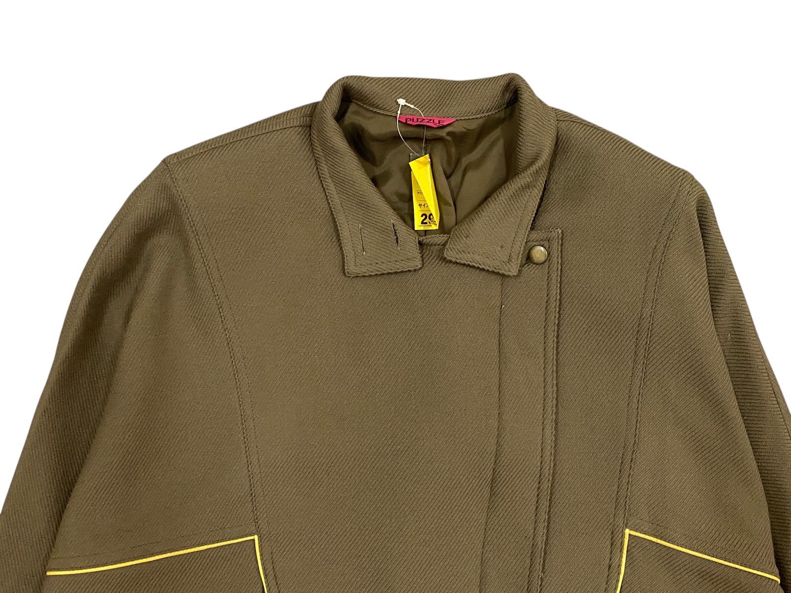 Issey Miyake Vintage Puzzle Japan Asymmetric Wool Moto Blouson Boxy Fit Size US L / EU 52-54 / 3 - 4 Thumbnail
