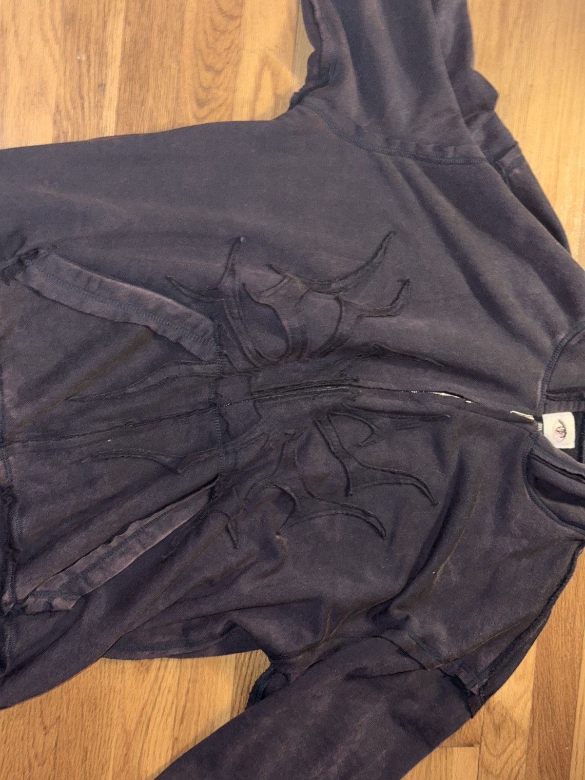 Other Purple Pholoh PhantomTroupe Distressed Zip Up Spider Hoodie Size US XXL / EU 58 / 5 - 8 Thumbnail