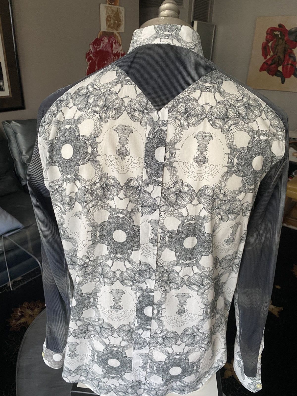 Christian Lacroix Christian Lacroix Homme Blk & Wht 2008 Shirt Size US M / EU 48-50 / 2 - 2 Thumbnail