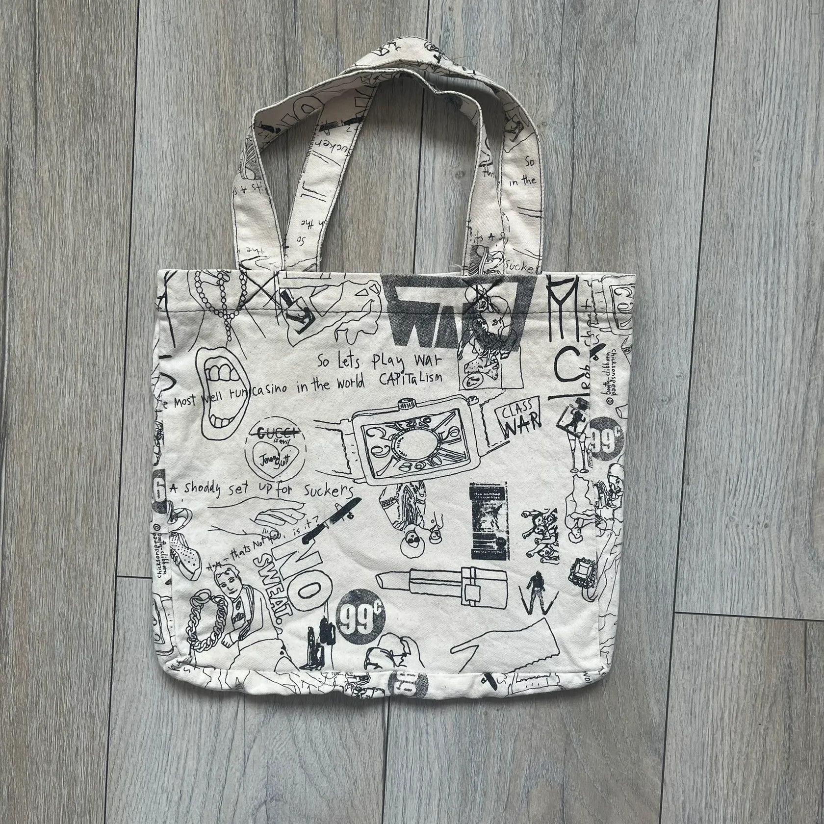 Jeremy Scott Jeremy Scott 2004 Chicks on Speed: It's a Project Tote Bag Size ONE SIZE - 1 Thumbnail