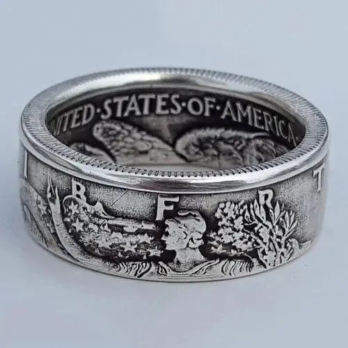 Other New US 1945 HALF DOLLAR Men Rings Size ONE SIZE - 2 Thumbnail