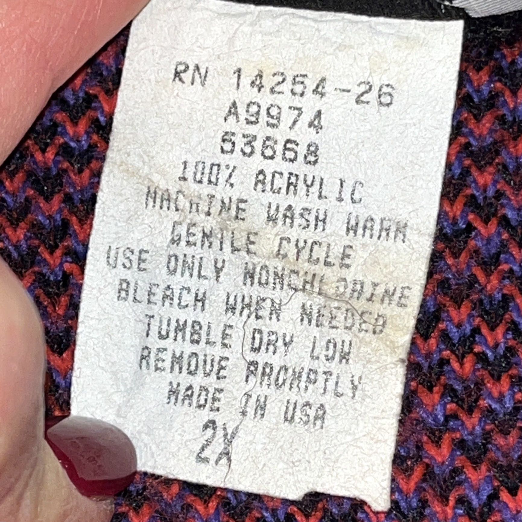Vintage VINTAGE ARGYLE SWEATER Cardigan dark academia red Purple Black BUTTON XXL Women Size XXL / US 16-18 / IT 52-54 - 6 Thumbnail