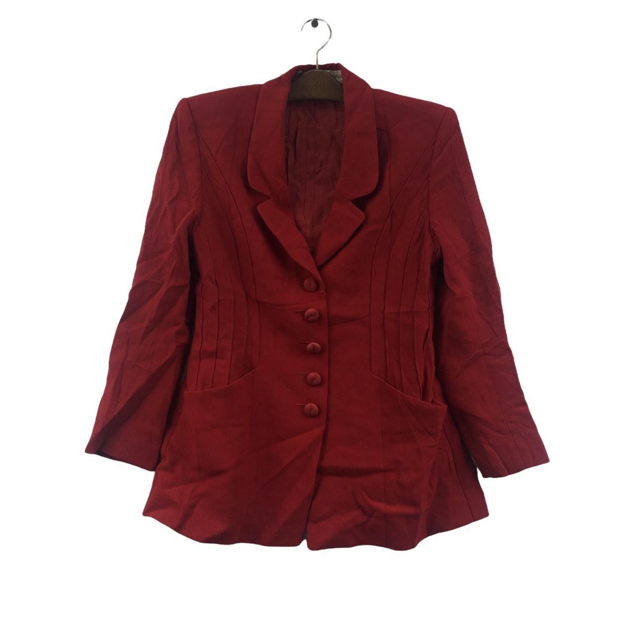 Vintage Vtg 90’ HANAE MORI PARIS Designer Red Cardigan Jacket Size S / US 4 / IT 40 - 1 Thumbnail