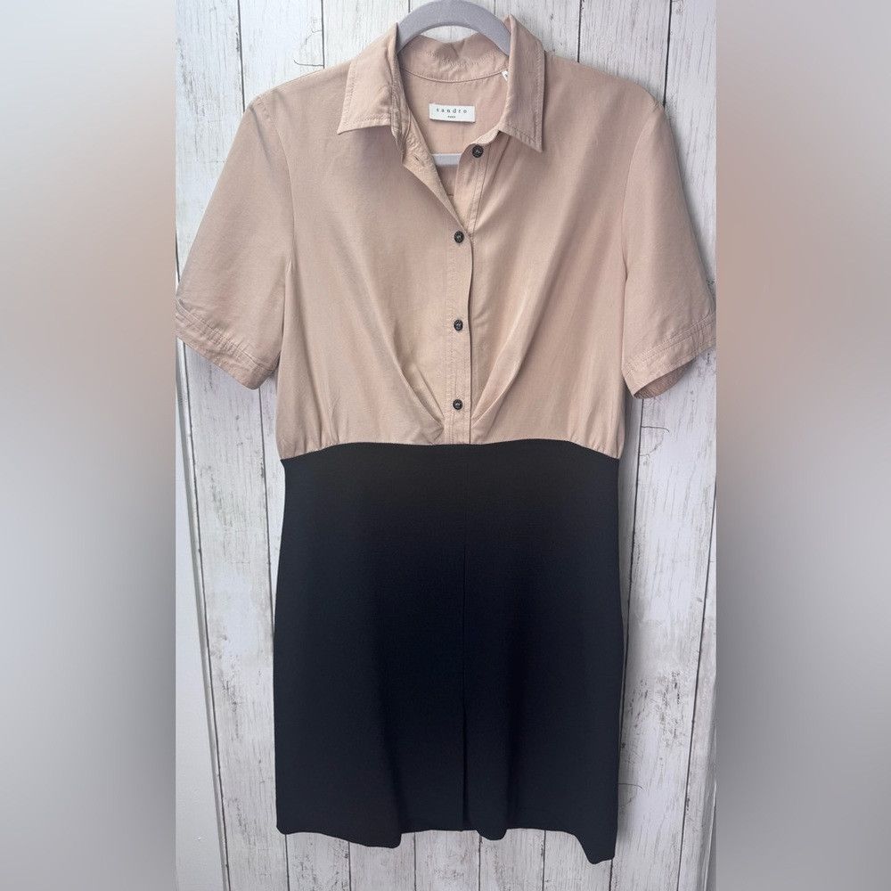 Sandro Sandro Paris Two-Tone Button-Up Dress size 40EU 6/8 US Size M / US 6-8 / IT 42-44 - 1 Thumbnail