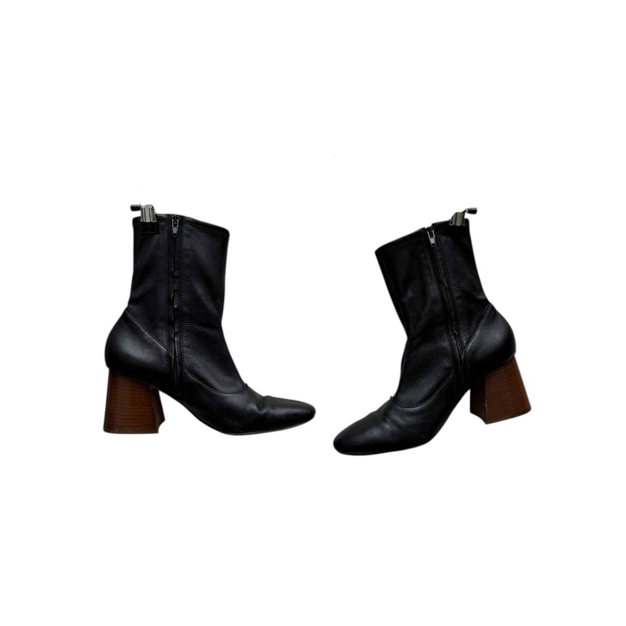 Celine Black Soft Leather Socks Heels Size US 8.5 / IT 38.5 - 3 Thumbnail