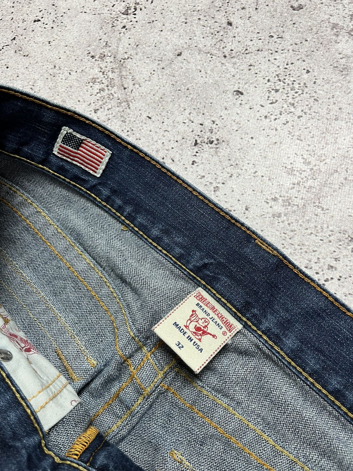 True Religion × Vintage VINTAGE TRUE RELIGION FLAP FADED RICKY SUPER DENIM JEANS Size US 32 / EU 48 - 9 Thumbnail