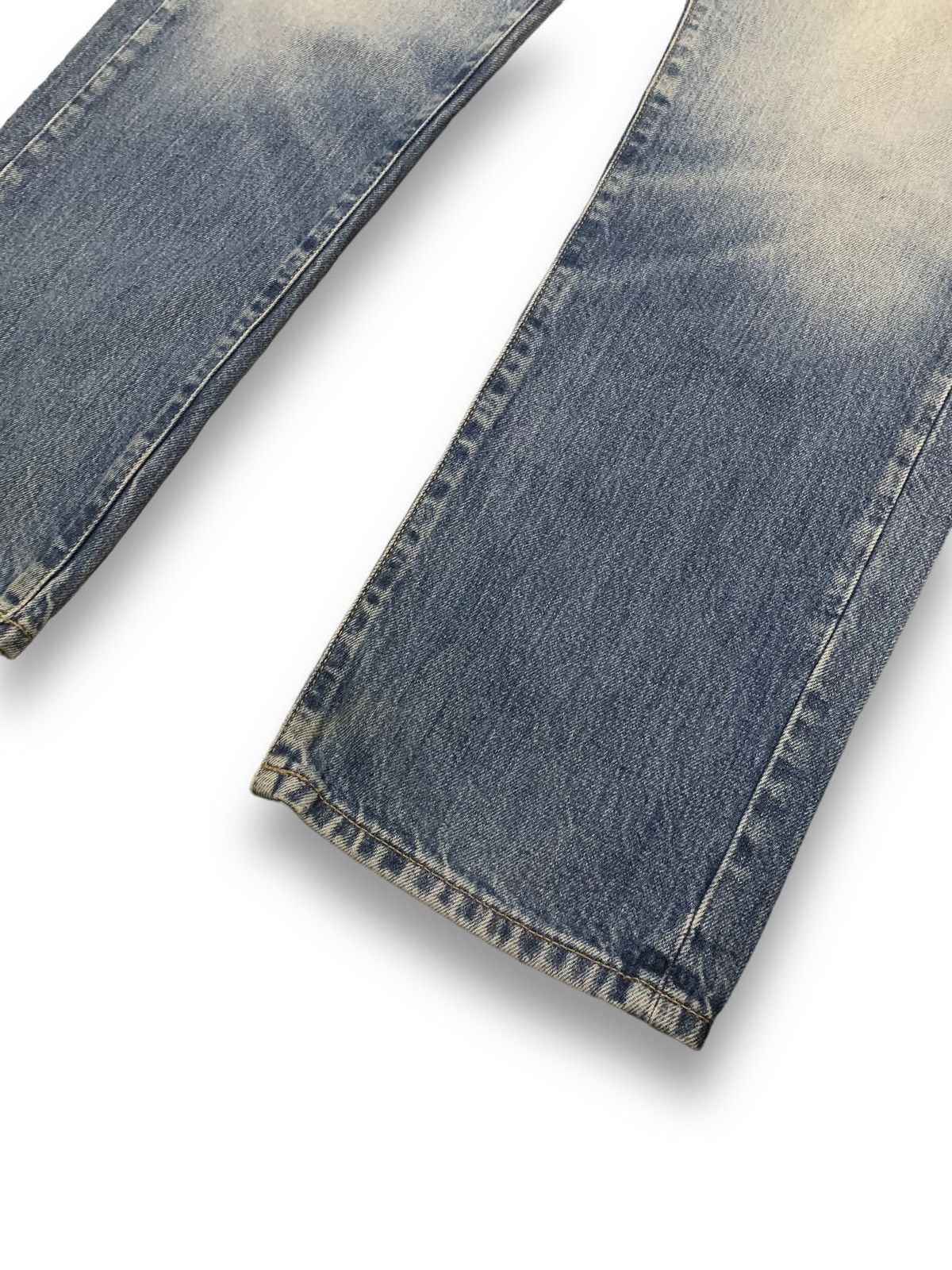 Jun Takahashi Vintage Y2K Uniqlo Blue Wash Regular Straight Ripped Jeans Size US 34 / EU 50 - 9 Thumbnail