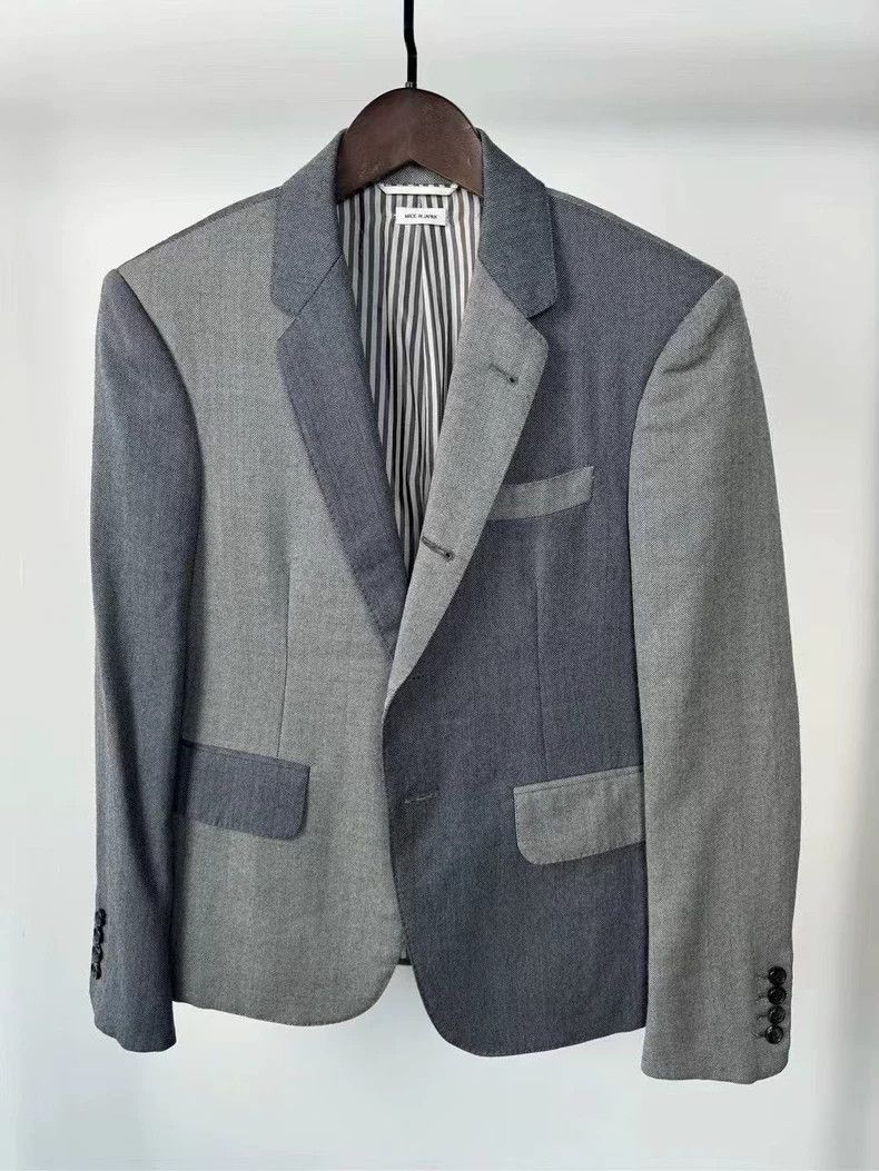 Thom Browne Thom Browne size0 Patchwork suit jacket Size 46S - 1 Thumbnail