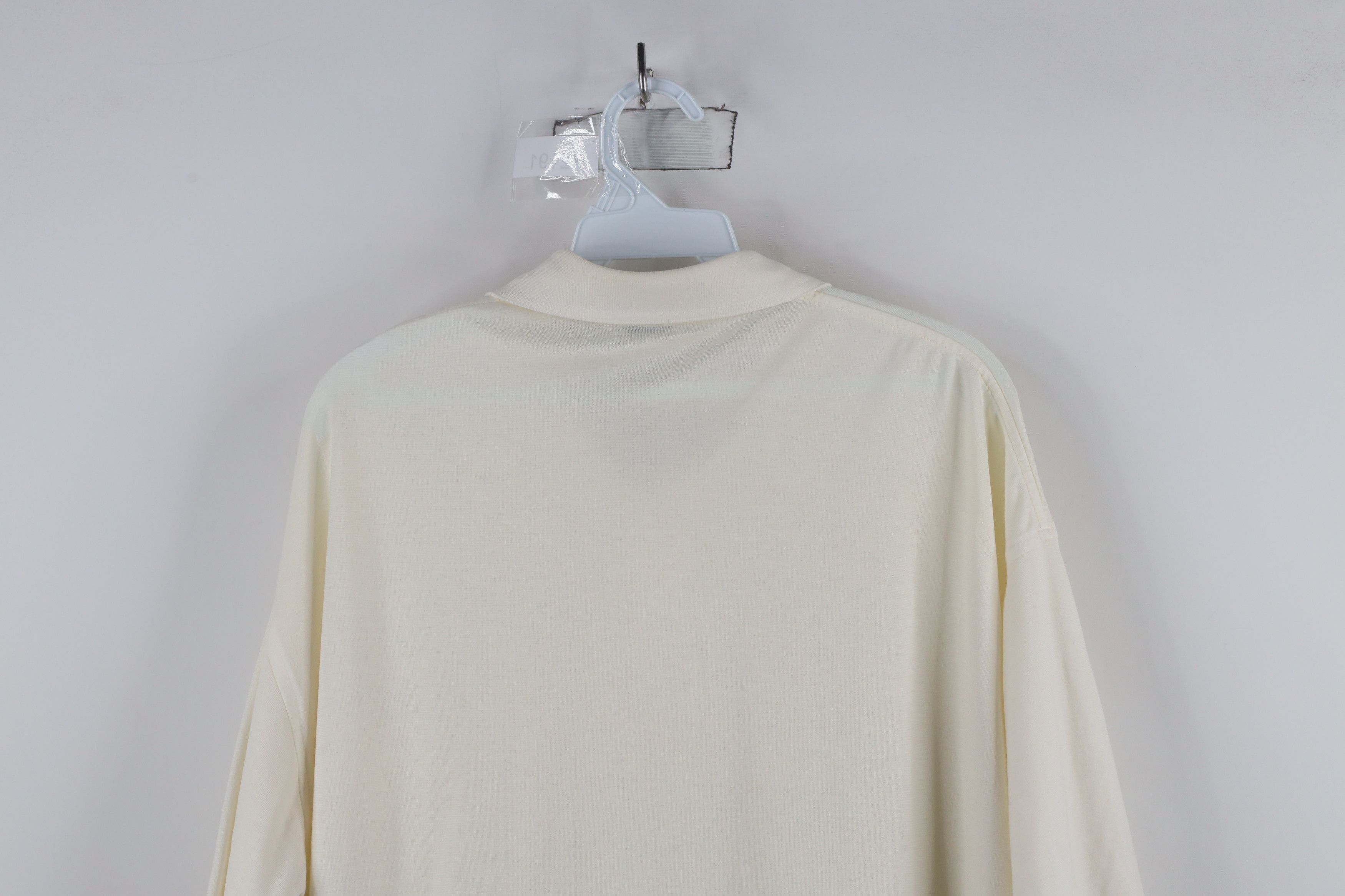 Vintage Vintage 90s Streetwear Collared Pocket Polo Shirt Cream Size US XL / EU 56 / 4 - 11 Thumbnail