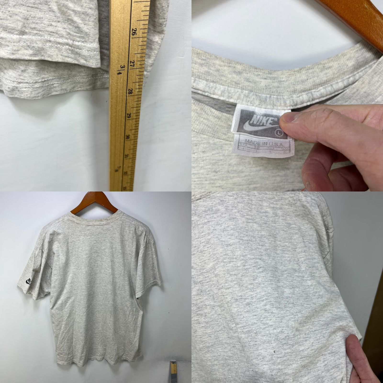 Nike VINTAGE Nike T-Shirt 90s Michael Jordan's Restaurant Gray L Men Shirt Short Sleeve Crew Neck Logo 1990s Skull All Seasons Nike Air Size US L / EU 52-54 / 3 - 8 Thumbnail