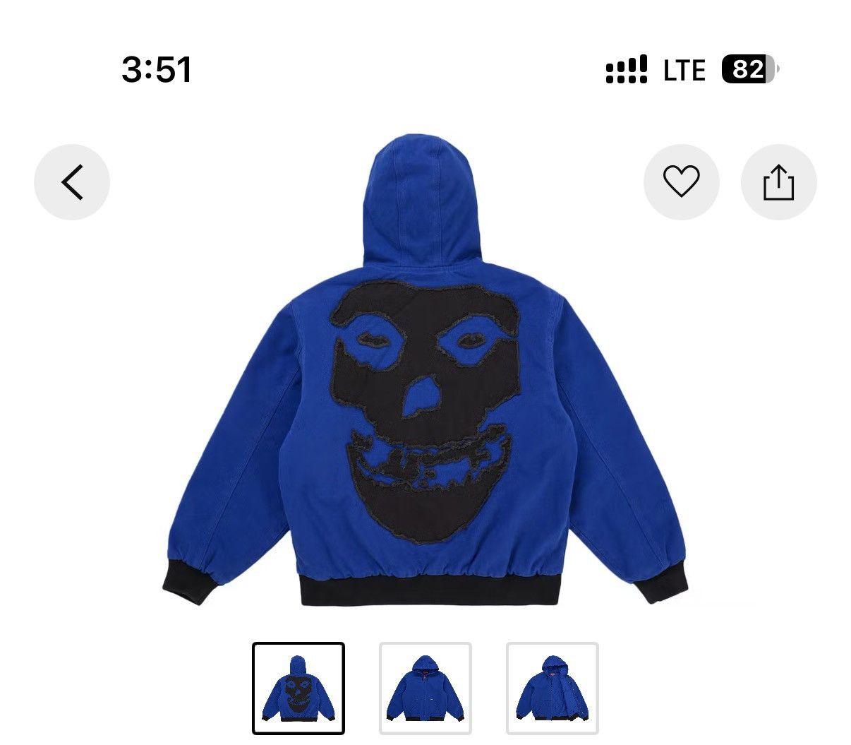 Misfits × Supreme Supreme The Misfits Hooded Work Jacket Size US L / EU 52-54 / 3 - 3 Thumbnail