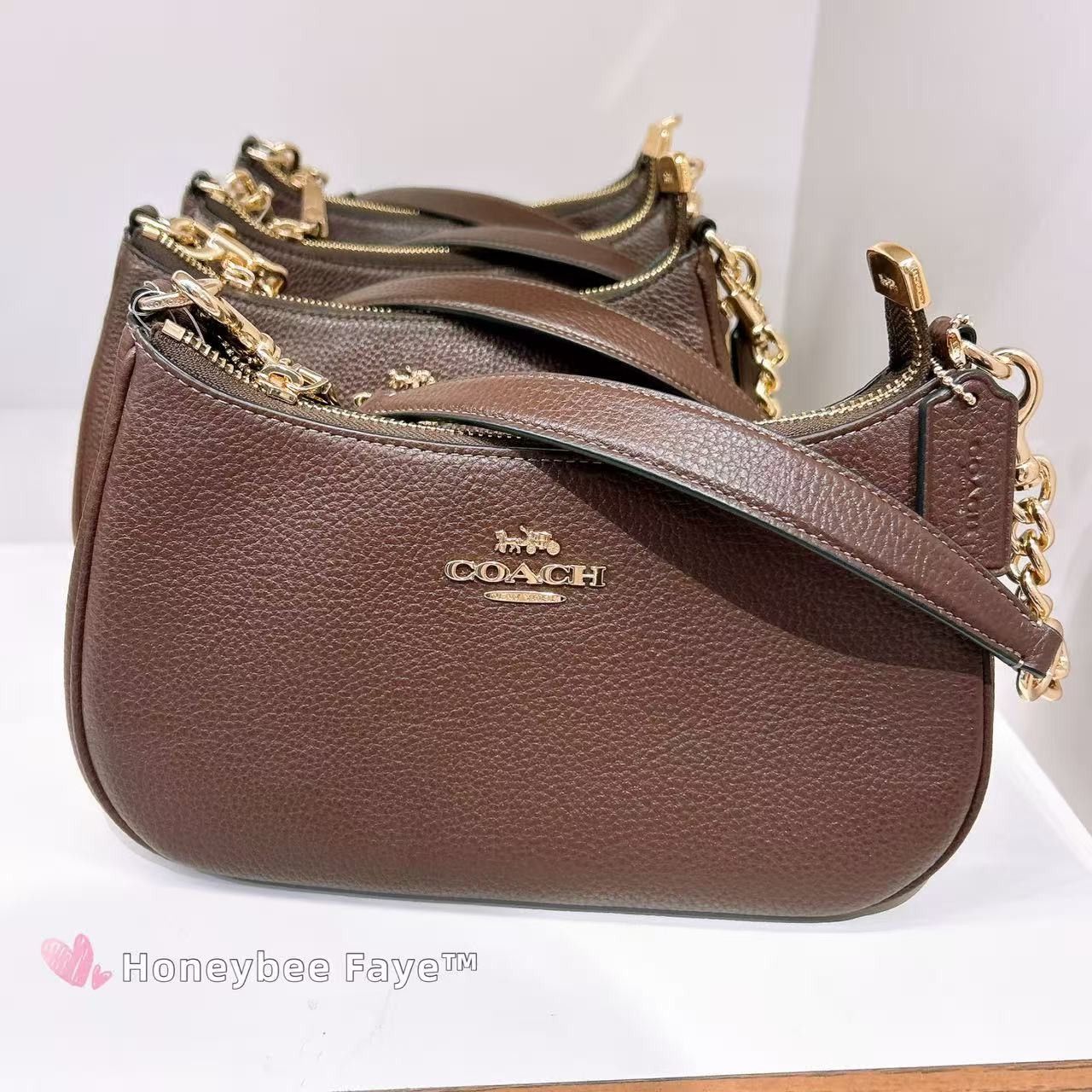 Coach Teri Shoulder Bag CV934 Gold/Maple Size ONE SIZE - 3 Thumbnail