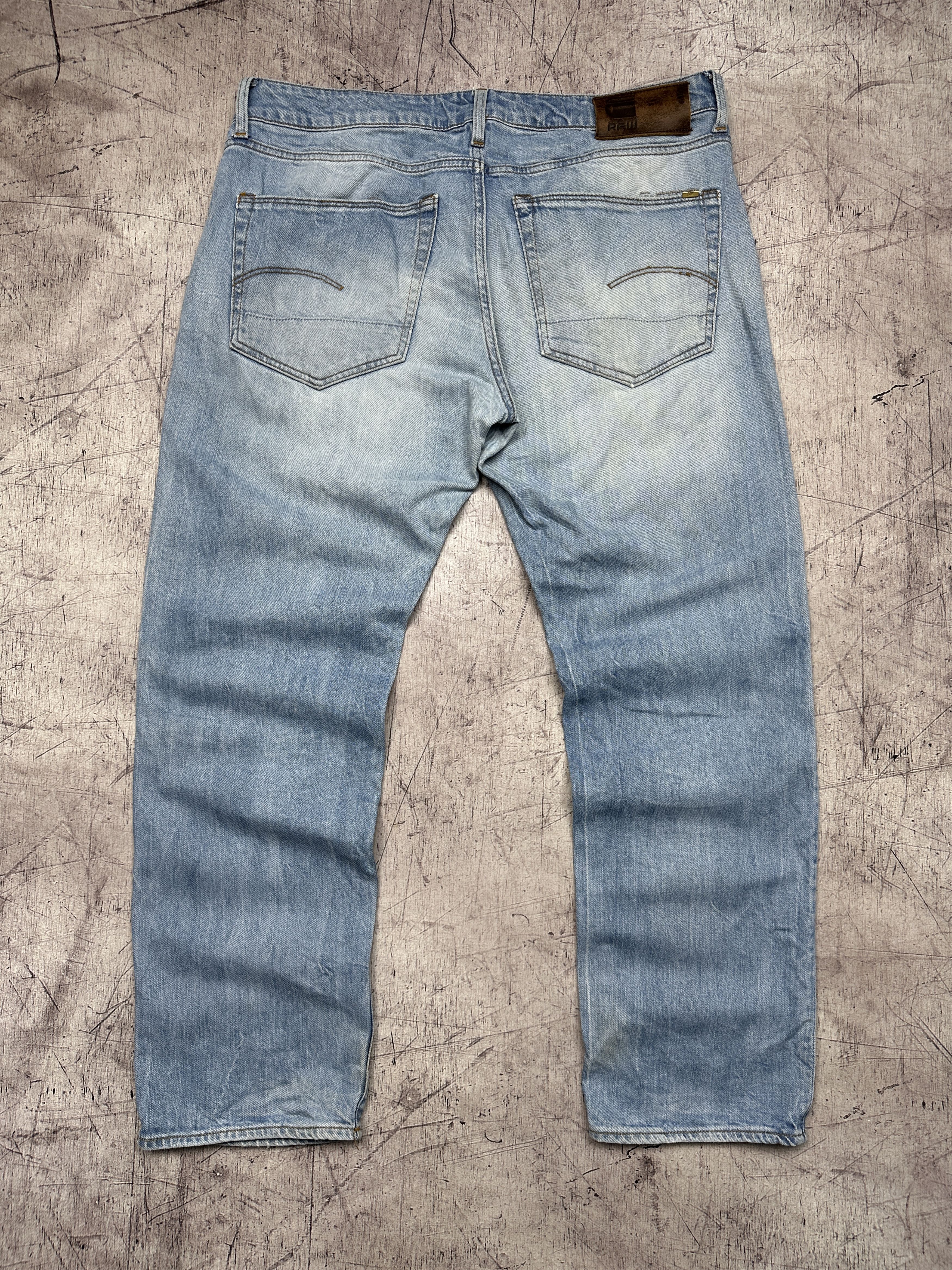 G-Star G Star Denim Mens 3301 Straight Denim Pants Jeans Size US 34 / EU 50 - 7 Thumbnail