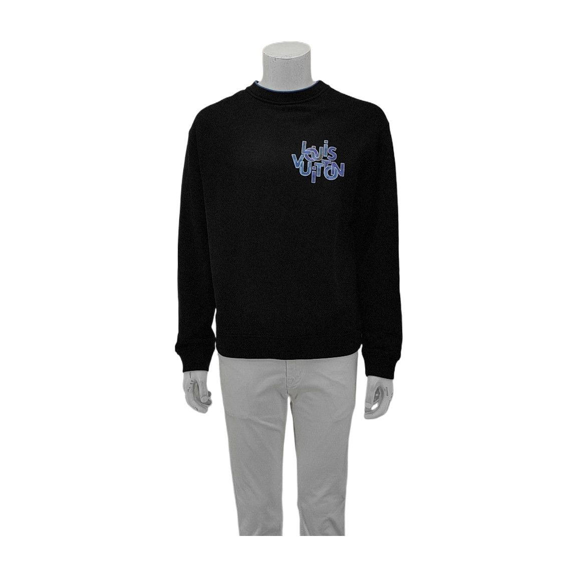 Louis Vuitton Louis Vuitton Blue Logo Cotton Sweatshirt M Size US M / EU 48-50 / 2 - 1 Thumbnail