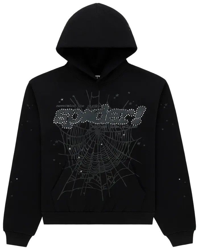 Sp5der Sp5der Rhinestone Punk V2 hoodie black Size US XL / EU 56 / 4 - 3 Thumbnail