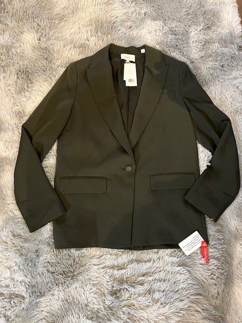 Vince VINCE Boyfriend Blazer In Deep Laurel. Size 8. New with Tags Size M / US 6-8 / IT 42-44 - 3 Thumbnail