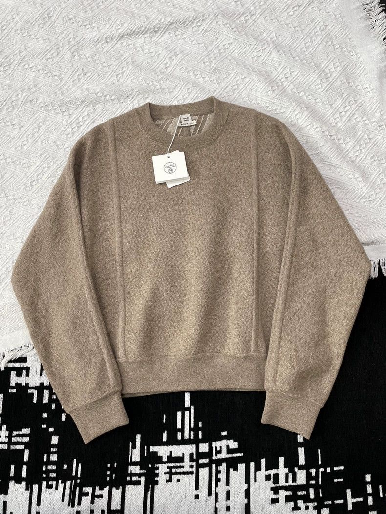 Hermes Hermes Double-Sided Cashmere Sweater Size US L / EU 52-54 / 3 - 1 Thumbnail