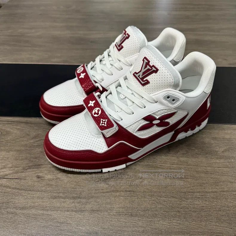 Louis Vuitton Louis Vuitton Trainer White and Red Velcro shoes Size US 9 / EU 42 - 1 Thumbnail
