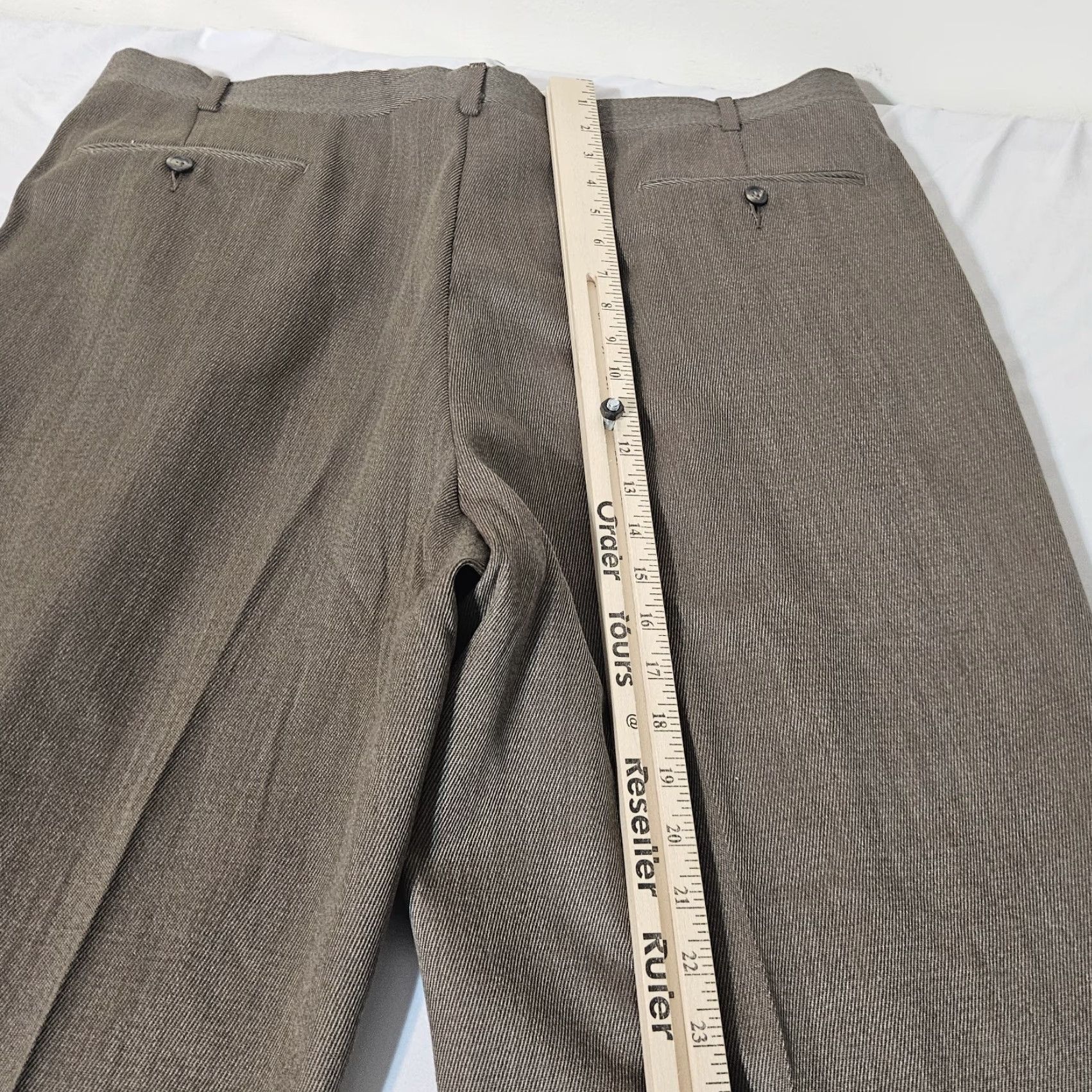 Brooks Brothers Brooks Brothers 346 Dress Pants Mens 38x33 Wool Solid Brown Regular Straight Zip Button EUC Size US 38 / EU 54 - 7 Thumbnail