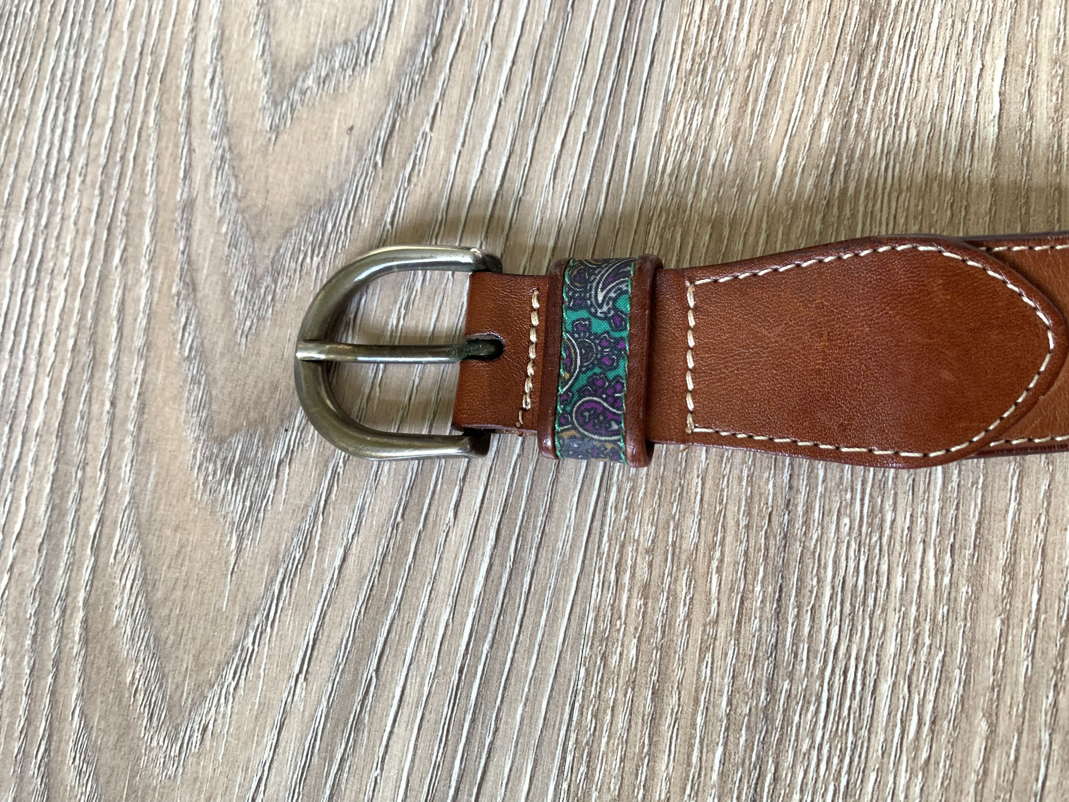 Handmade × Vintage Womens Brown Handmade Leather Belt Size ONE SIZE - 4 Thumbnail