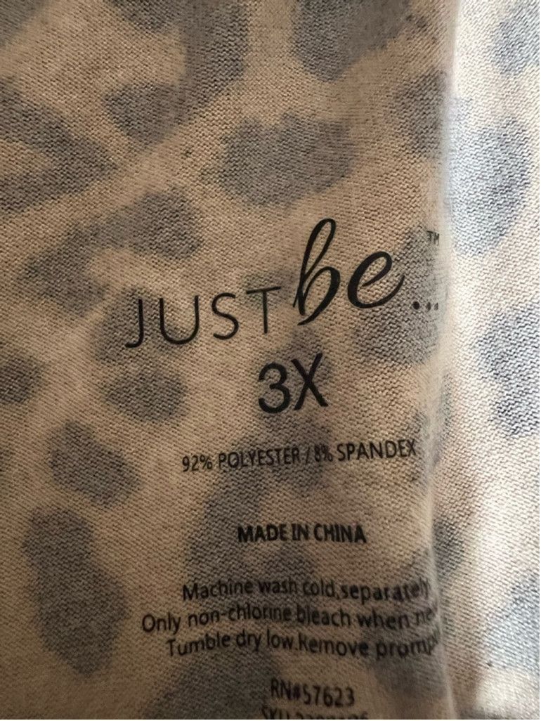 Other Women's Just Be Leopard Print Leggings Size 3X Brown Black Size 35" - 3 Thumbnail