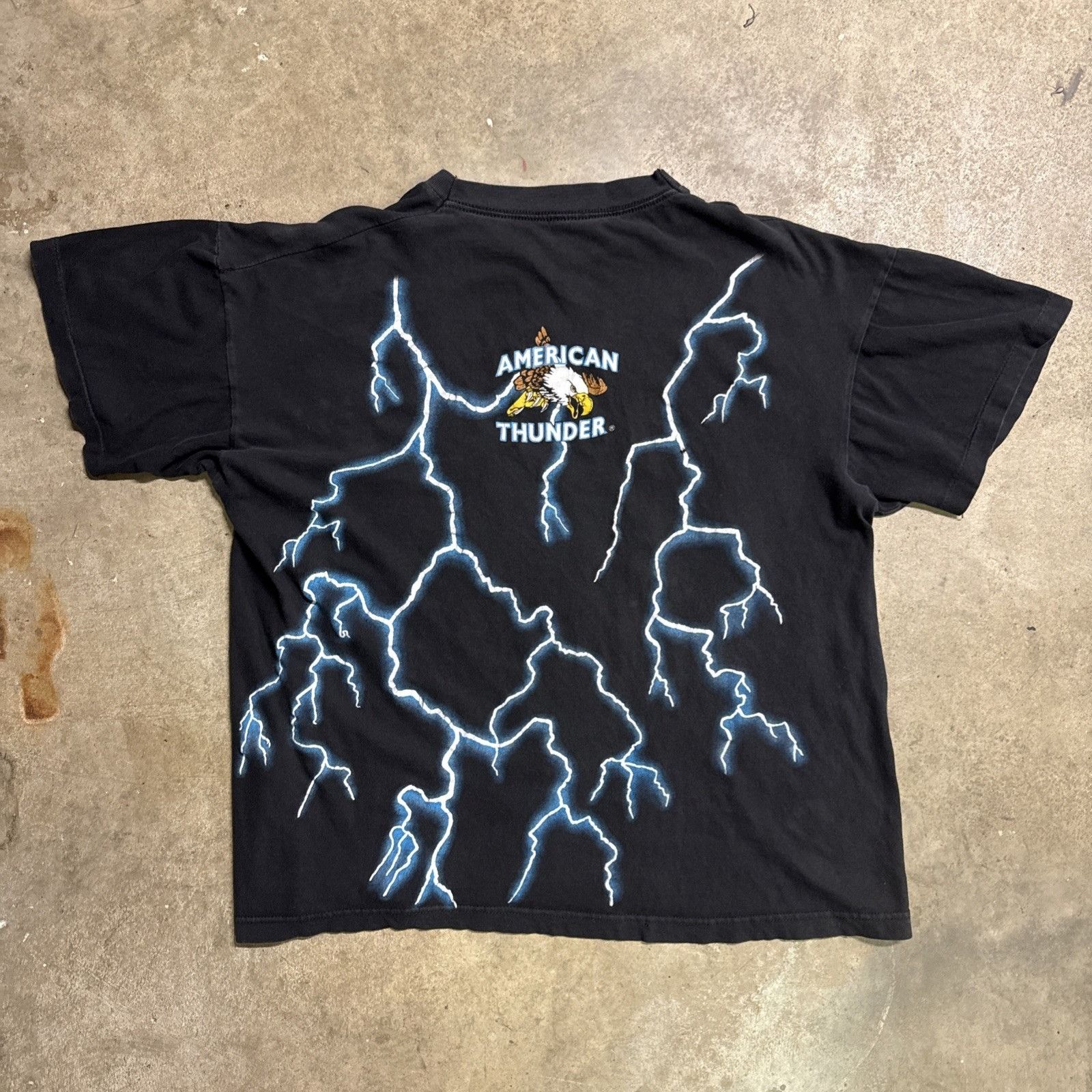 Harley Davidson Vintage American Thunder Shirt Large Black 90s Eagle Native Size US L / EU 52-54 / 3 - 5 Thumbnail