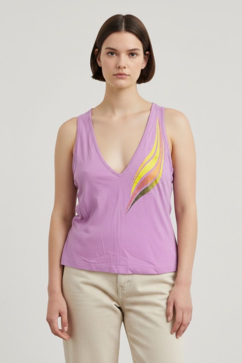 Versace Jeans Couture Archival Versace Jeans Couture Y2K Pink Flame TankTop size S Size S / US 4 / IT 40 - 1 Thumbnail