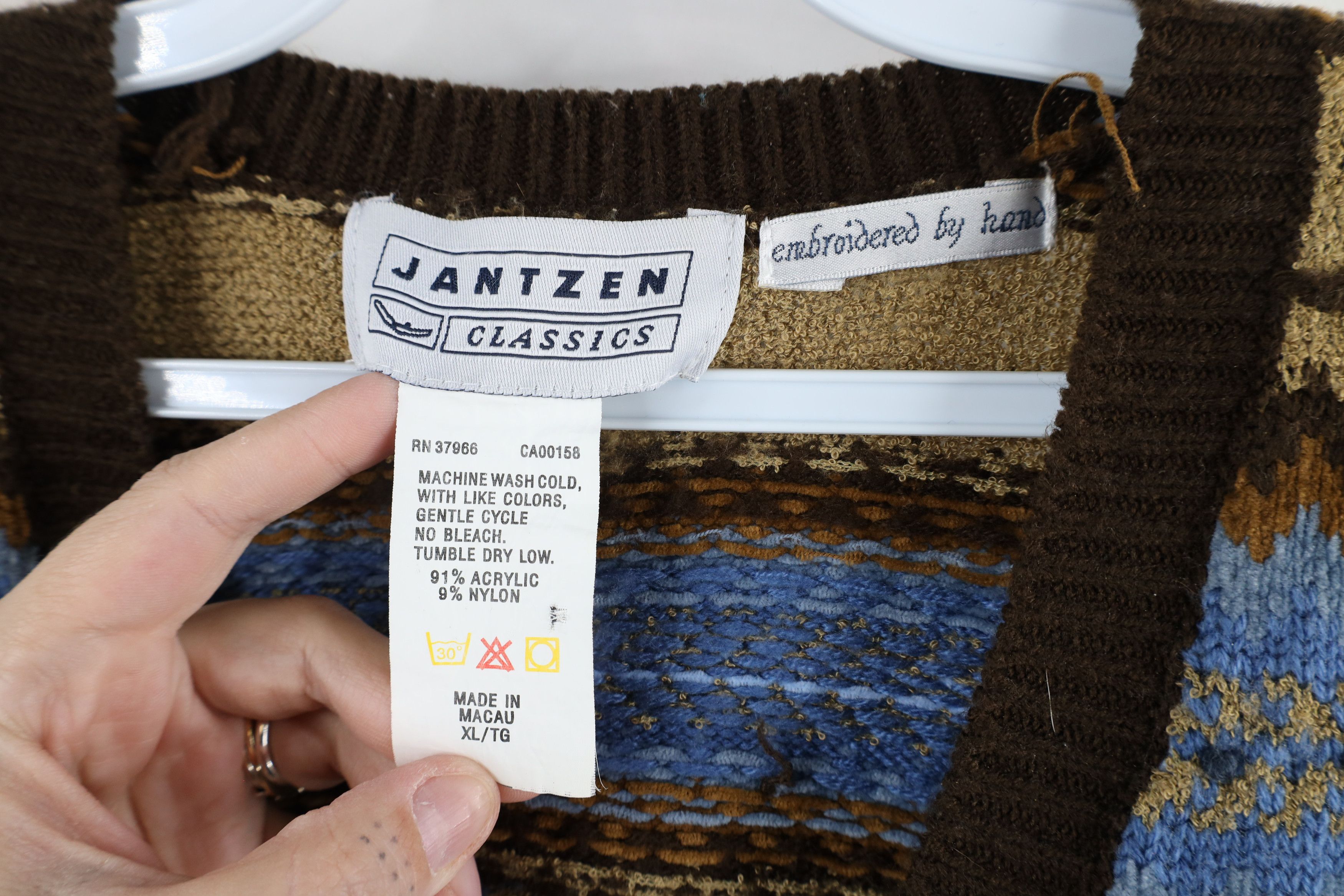 Vintage Vintage 90s Streetwear Flower Fair Isle Sweater Vest Size XL / US 12-14 / IT 48-50 - 6 Thumbnail